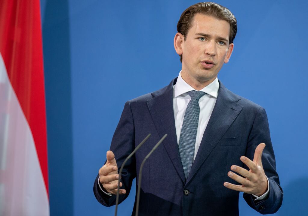 El gobernante austriaco Sebastian Kurz ante los medios