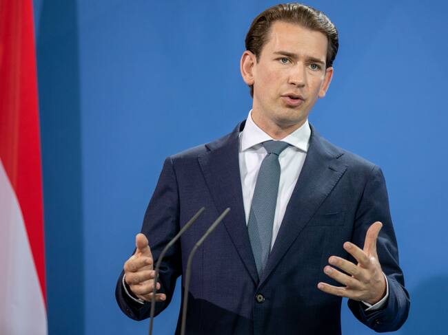 El gobernante austriaco Sebastian Kurz ante los medios