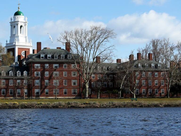 CAMBRIDGE, MASSACHUSETTS - APRIL 22: A general view of Harvard University campus is seen on April 22, 2020 in Cambridge, Massachusetts. Harvard has fallen under criticism after saying it would keep the $8.6 million in stimulus funding the university received from the CARES Act Higher Education Emergency Relief Fund in response to the COVID-19 (coronavirus) pandemic. (Photo by Maddie Meyer/Getty Images)
