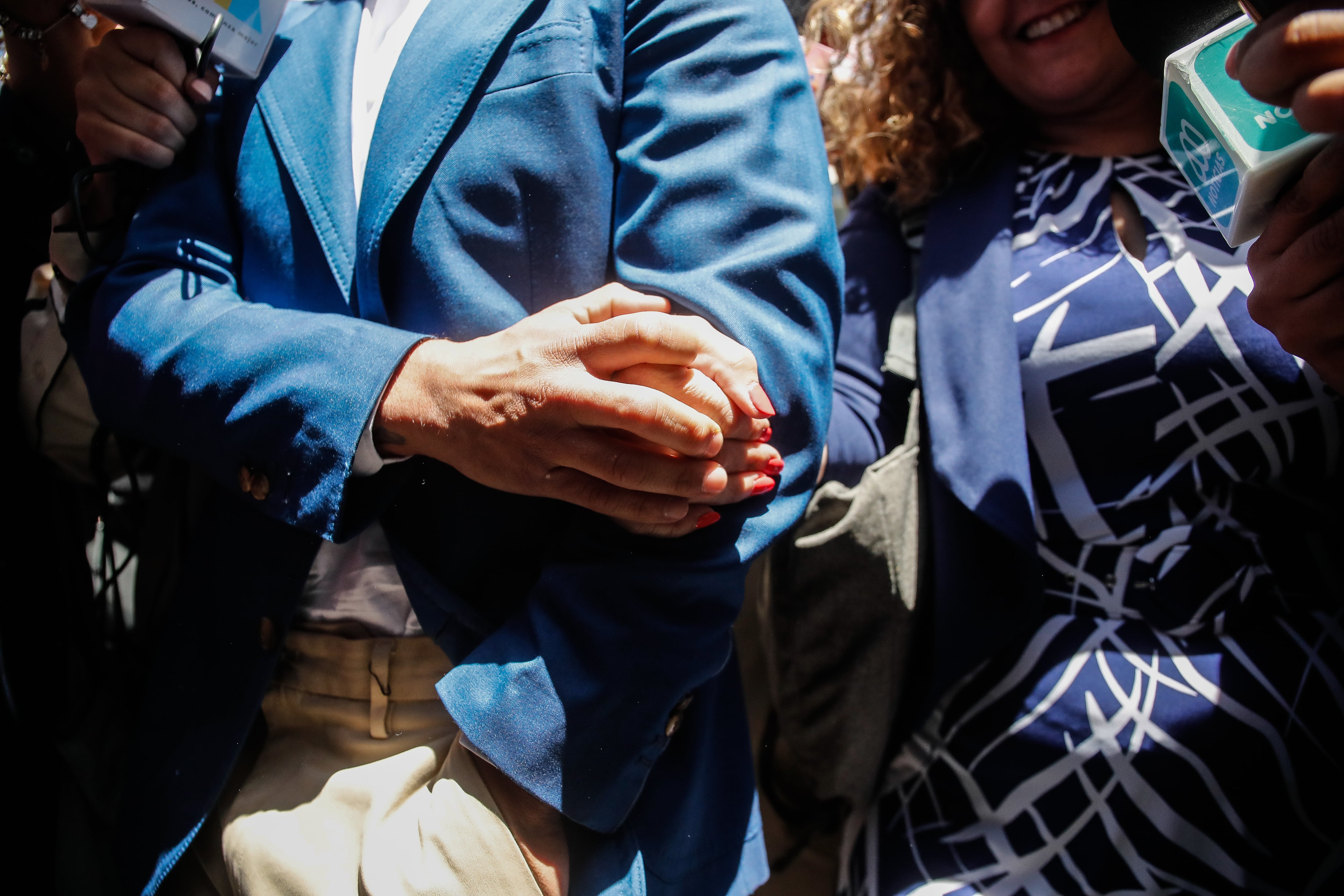 Agencia UNO | Llegada de Jorge Valdivia al Centro de Justicia, junto a su abogada Paula Vial