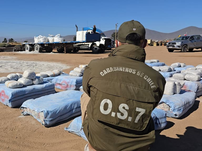 Incautan casi una tonelada de marihuana en la Ruta 5: droga iba oculta en sacos de cemento rumbo a la RM