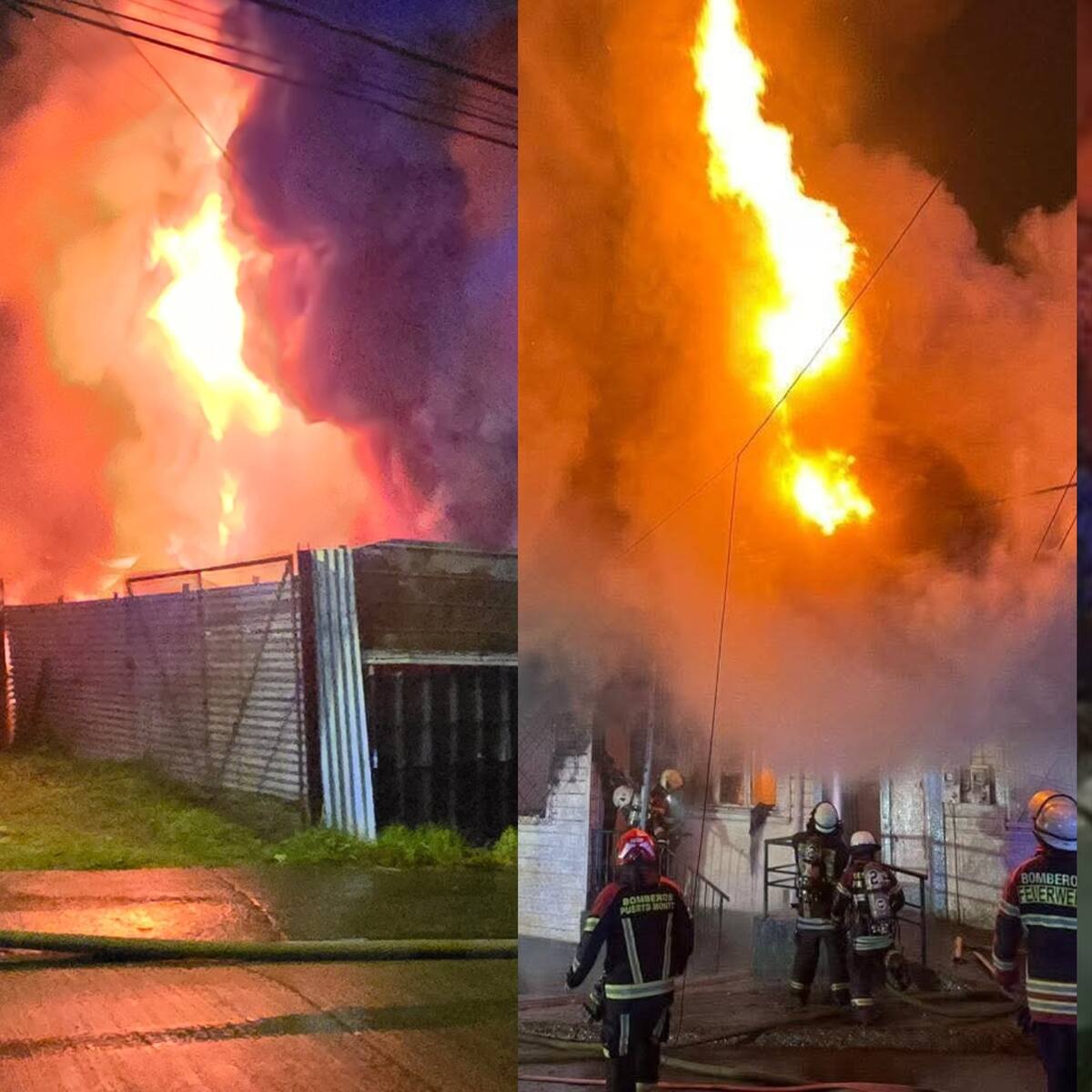 Emergencias en Los Lagos: tres incendios estructurales dejan fallecidos, lesionados y viviendas destruidas