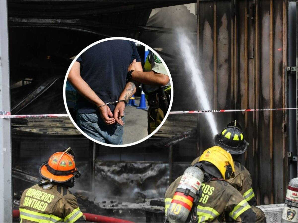 Detienen a presunto autor de incendio intencional que destruyó dos casas en Santiago Centro