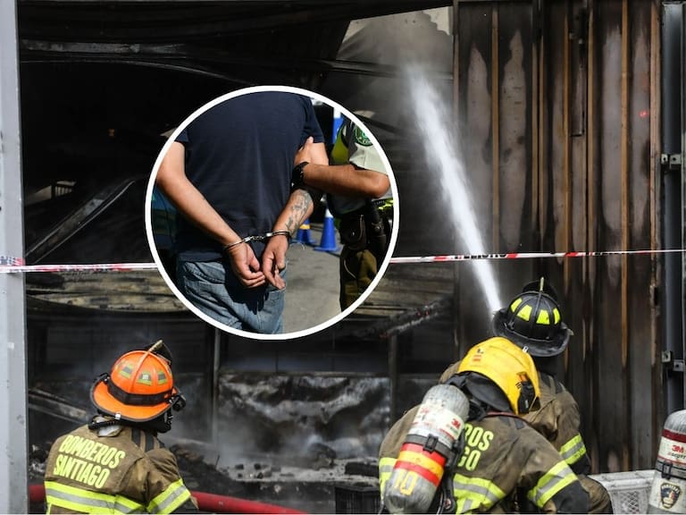 Detienen a presunto autor de incendio intencional que destruyó dos casas en Santiago Centro