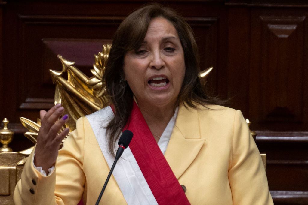 La mandataria por sucesión del Peru Dina Boluarte