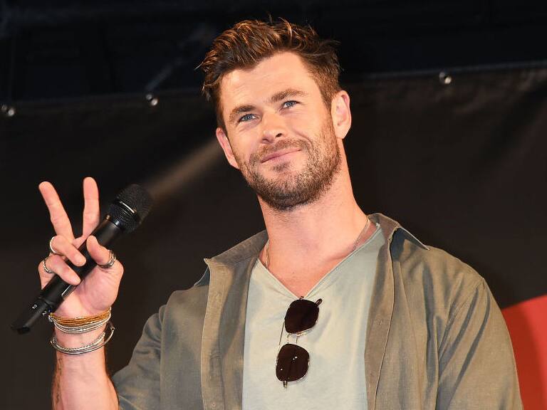 CHIBA, JAPAN - NOVEMBER 23:  Chris Hemsworth attends the talk event during the Tokyo Comic Con 2019 at Makuhari Messe on November 23, 2019 in Chiba, Japan.  (Photo by Jun Sato/WireImage)