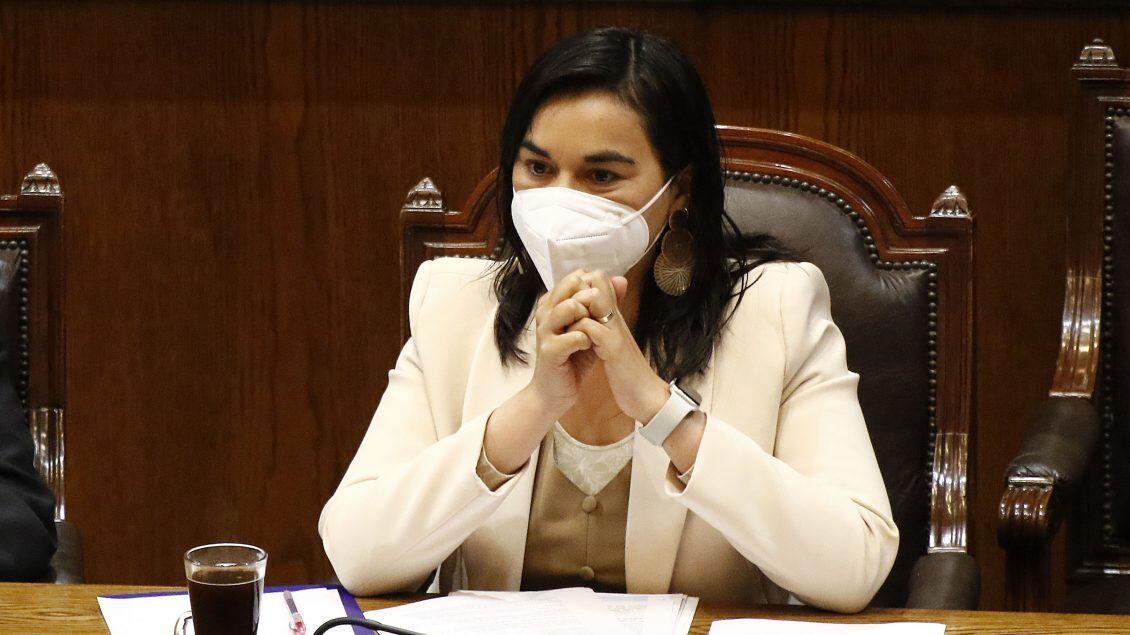 29 DE JULIO DE 2022/VALPARAISOLa ministra Izkia Siches, durante la Sesión Especial de la Cámara de Diputados, que analiza la solicitud del Presidente de la República para extender el Estado de Excepción acotado por la situación de seguridad en la Macrozona Sur.
FOTO: LEONARDO RUBILAR CHANDIA/AGENCIAUNO