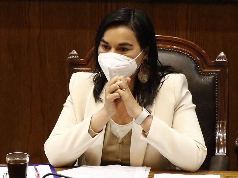 29 DE JULIO DE 2022/VALPARAISOLa ministra Izkia Siches, durante la Sesión Especial de la Cámara de Diputados, que analiza la solicitud del Presidente de la República para extender el Estado de Excepción acotado por la situación de seguridad en la Macrozona Sur.
FOTO: LEONARDO RUBILAR CHANDIA/AGENCIAUNO
