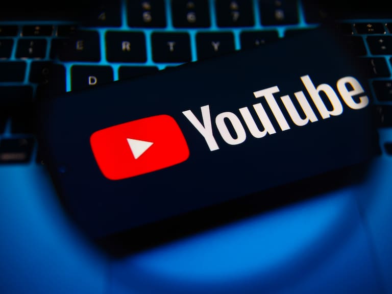 YouTube logo is screened on a mobile phone for illustration photo. Krakow, Poland on April 9th, 2024 (Photo by Beata Zawrzel/NurPhoto via Getty Images)