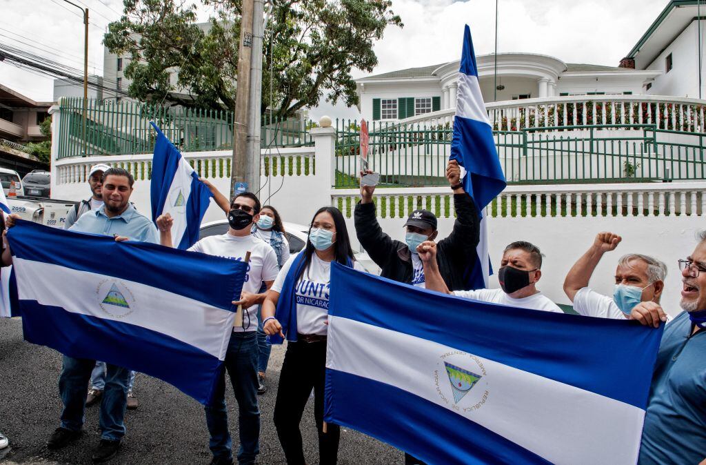 Activistas de Nicaragua se manifiestan en contra del régimen de Daniel Ortega