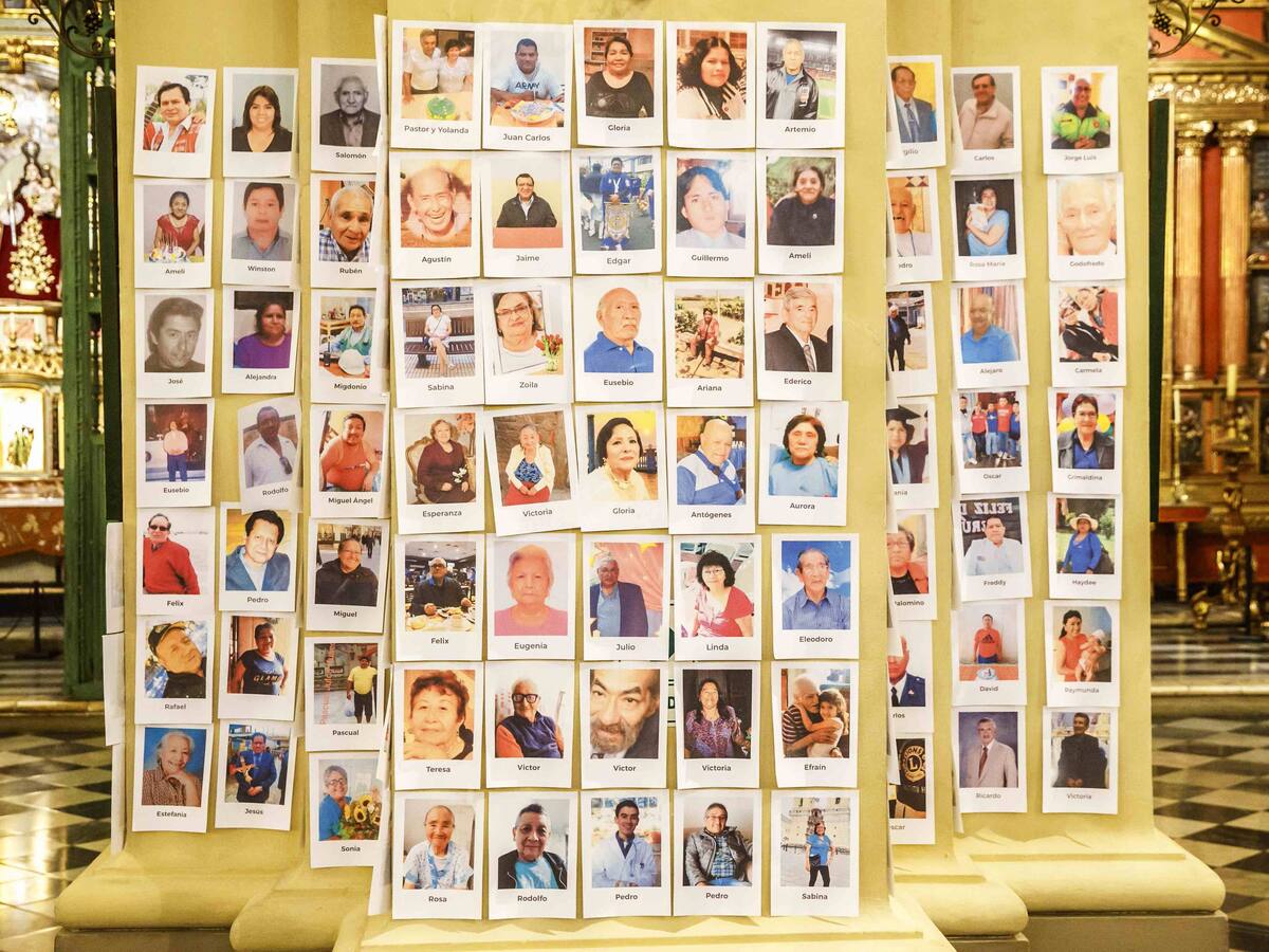 Polémica generó homenaje con cinco mil fotos de fallecidos por Covid-19 en Catedral de Lima: Una imagen era de un actor porno