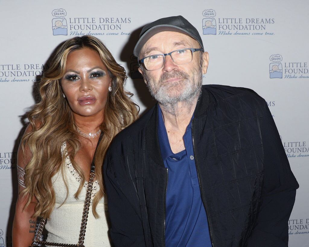 Orianne Cevey y Phil Collins, cuando estaban casados. Foto: Getty Images