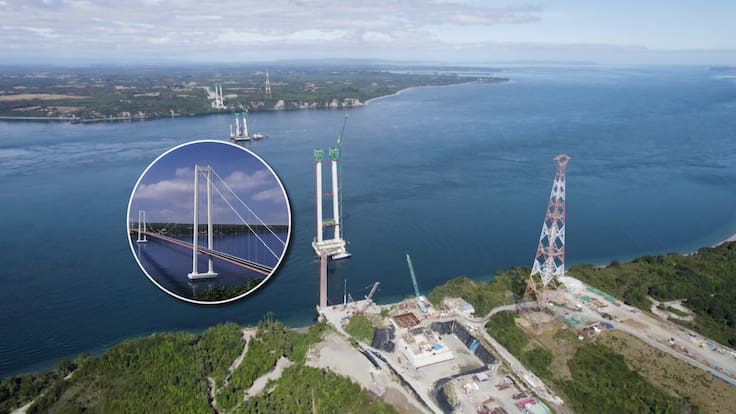 Con el 65% de avances: así luce el puente Chacao tras completar etapa clave