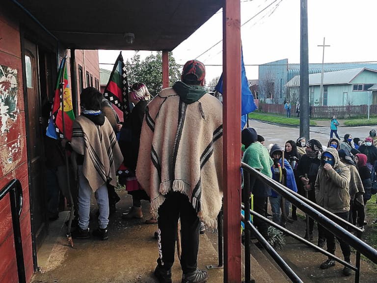 comunidades mapuche se tomaron la Municipalidad de Tirúa