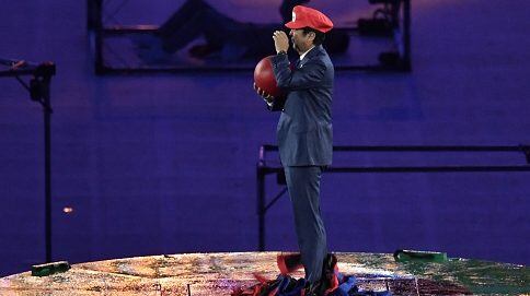 Shinzo Abe como Mario en Rio2016