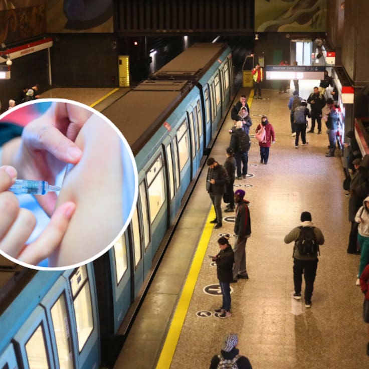 Metro de Santiago habilita puntos de vacunación gratuita: estas son las estaciones en que estarán disponibles