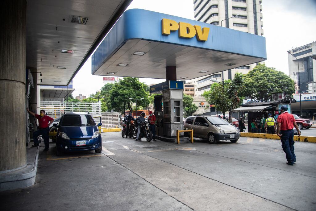 Una estación de gasolina de PDV en la ciudad de Caracas