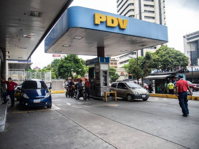 Una estación de gasolina de PDV en la ciudad de Caracas