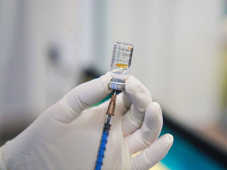 HEFEI, CHINA - DECEMBER 26: A nurse prepares a Sinovac's COVID-19 vaccine at a hospital on December 26, 2020 in Hefei, Anhui Province of China. (Photo by VCG/VCG via Getty Images)