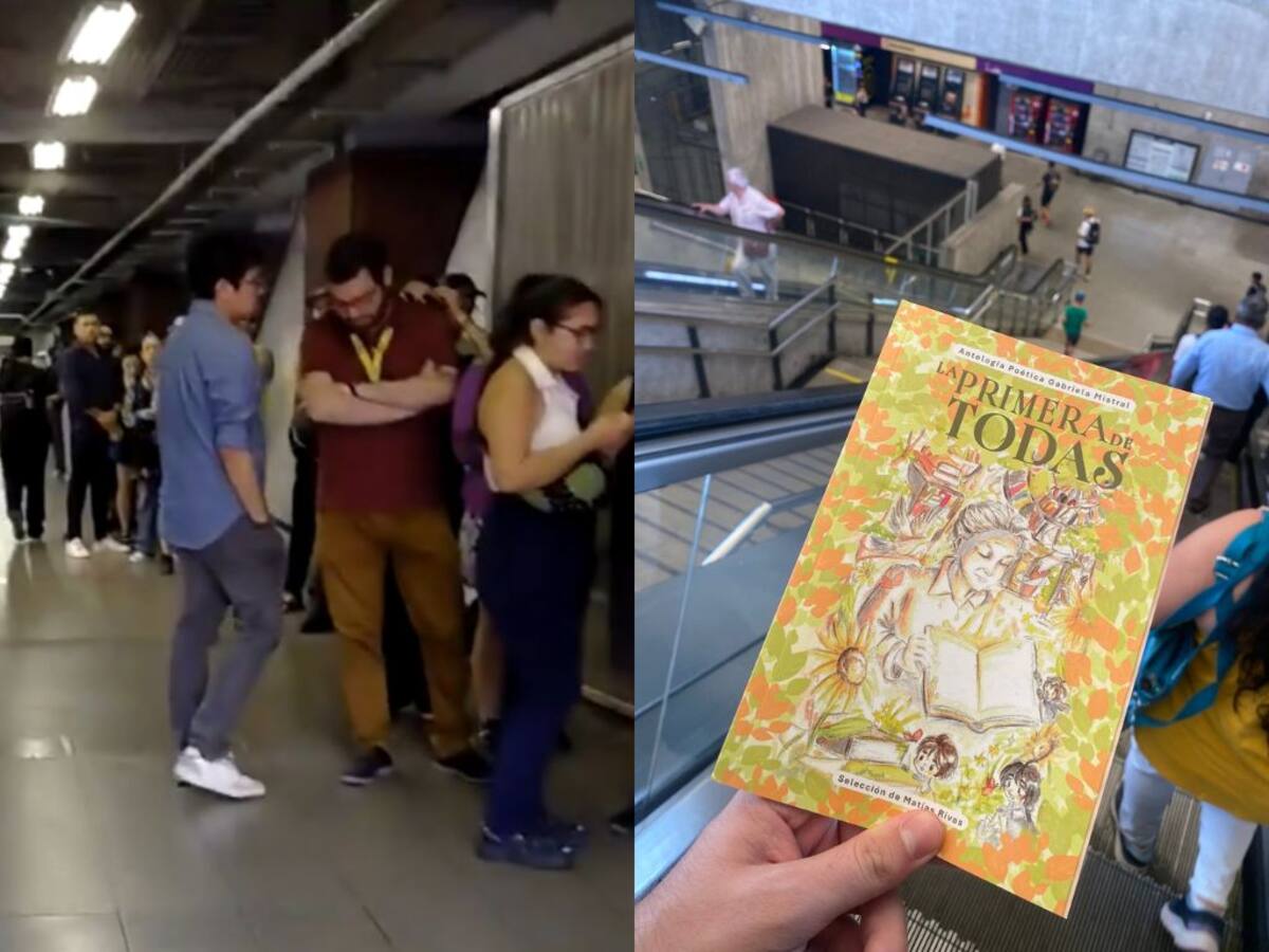 Polémicas en las afueras del Metro por libros gratis de Gabriela Mistral: usuarios acusan descoordinación y largas esperas
