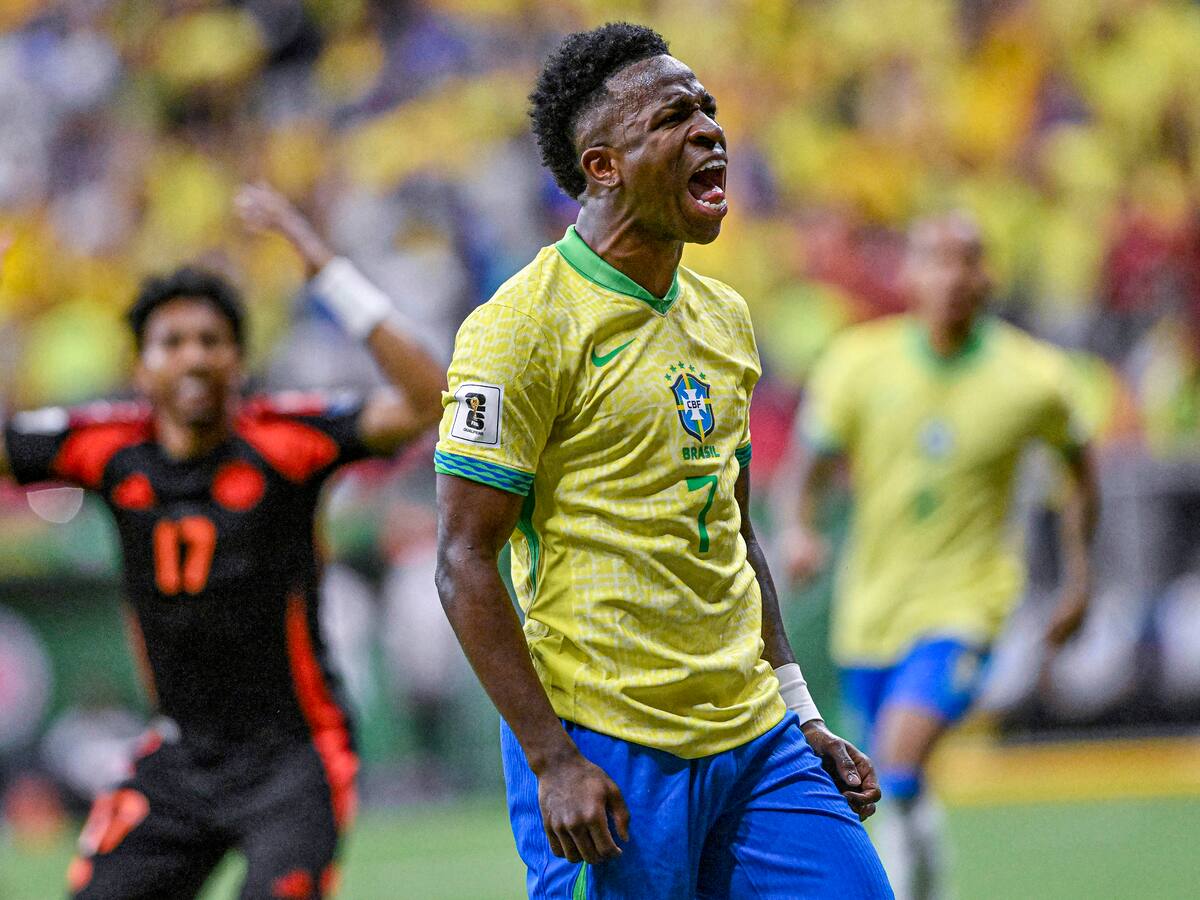 Con agónico gol de Vinícius: Brasil derrota a Colombia y vuelve a los triunfos en las Eliminatorias