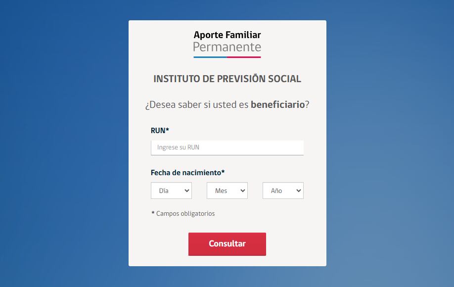Así luce la plataforma donde se deben ingresar los datos personales.