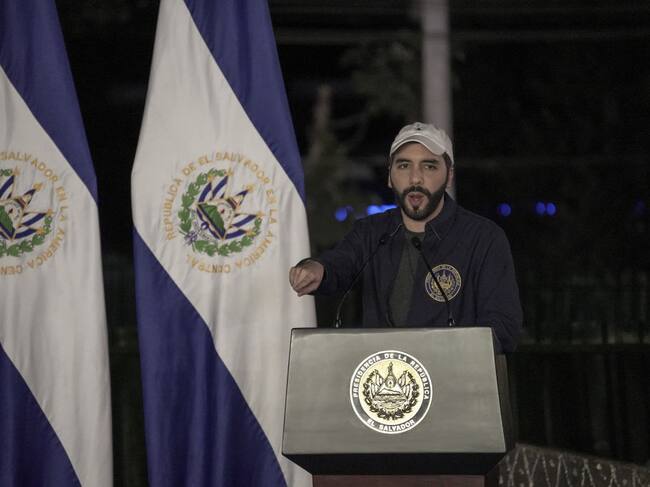 El gobernante salvadoreño Nayib Bukele en un acto en Santa Tecla