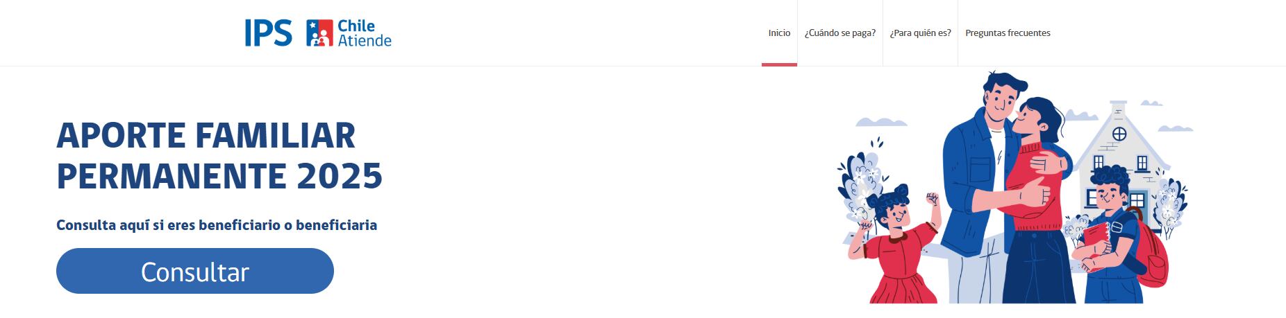El sitio web oficial del Aporte Familiar Permanente.