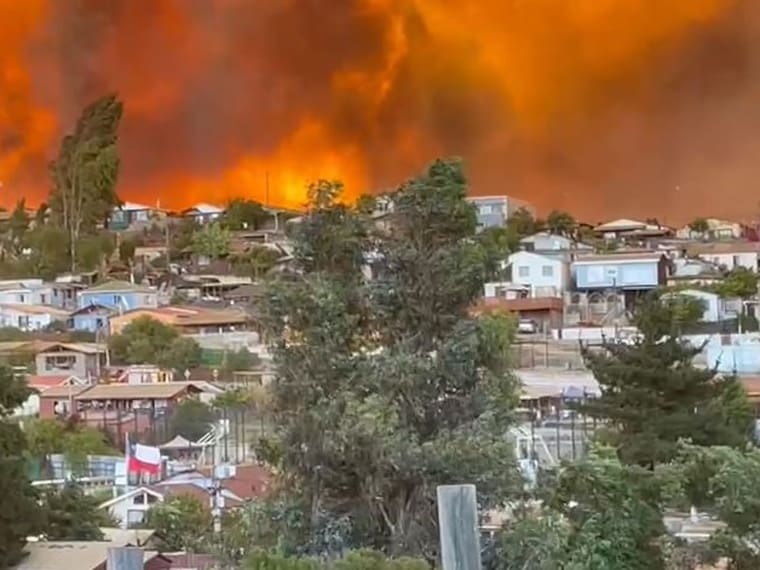 Senapred declara Alerta Roja en Limache por incendio forestal