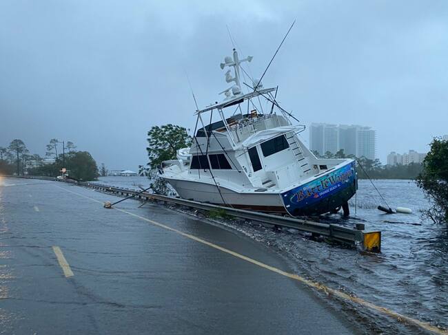 Graves inundaciones en la ciudad de Orange Beach