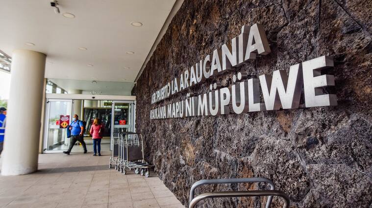 Registran protesta en aeropuerto de Temuco