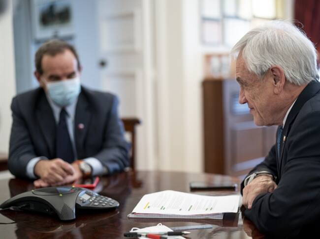 La llamada del Presidente Piñera al mandatario electo estadounidense Joe Biden. Foto: Prensa Presidencia