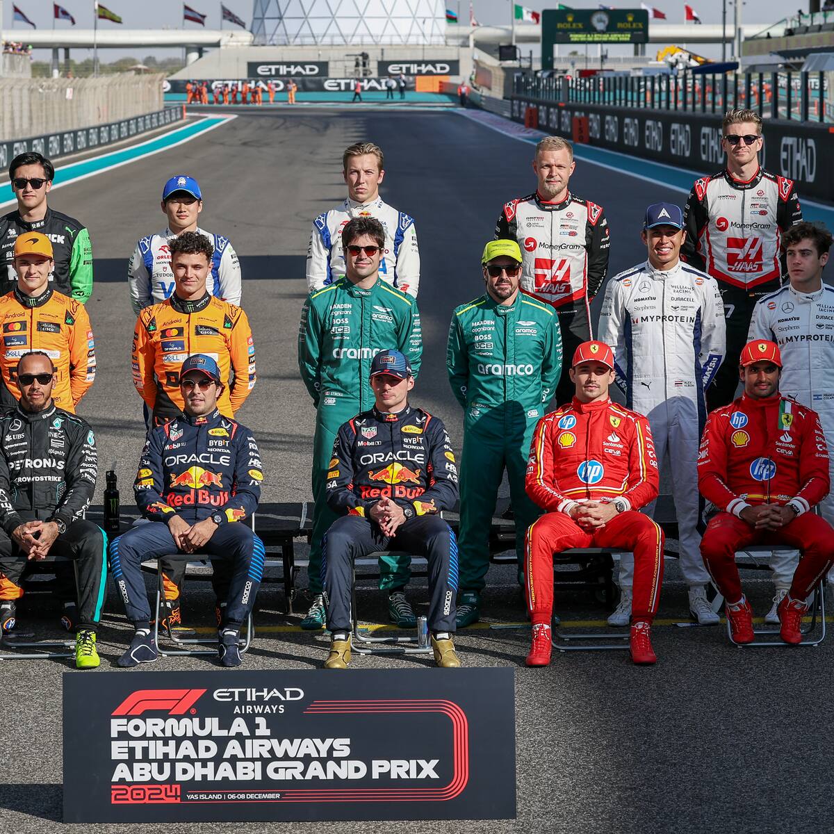 Con un invitado de piedra: la foto oficial de los pilotos de Fórmula 1 este 2024
