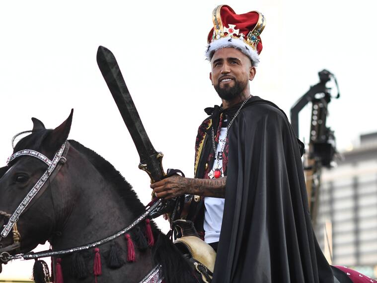 Arturo Vidal en su bienvenida a Colo Colo | Agencia Uno