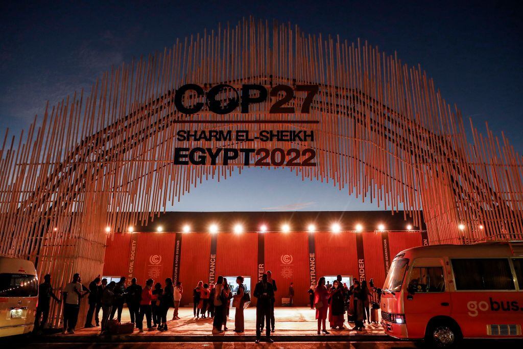 La sede de la conferencia COP27 que se desarrolla en Egipto
