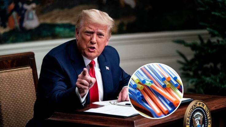 “No creo que afecte mucho a los tiburones”: Donald Trump ordena volver al uso de bombillas de plástico y dejar las de papel