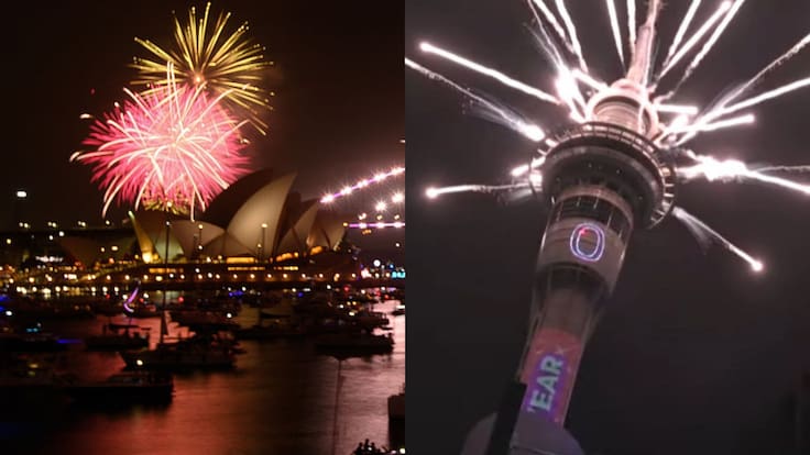 ¡Ya es 2026! Así fue el show de fuegos artificiales en Australia, Nueva Zelanda y otros países para recibir el Año Nuevo