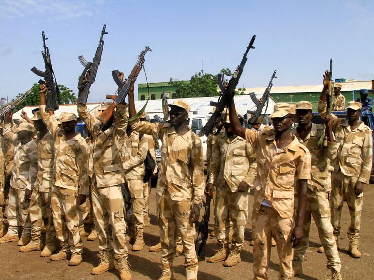 Los nuevos miembros de las fuerzas de seguridad de Gadarif en Sudán