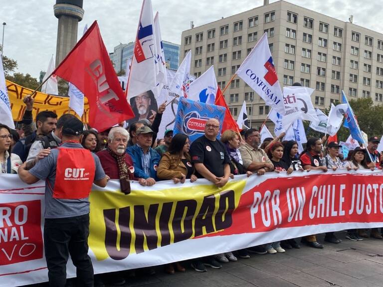 Paro nacional de la CUT: trabajadores marchan por las calles de Santiago y en el resto del país