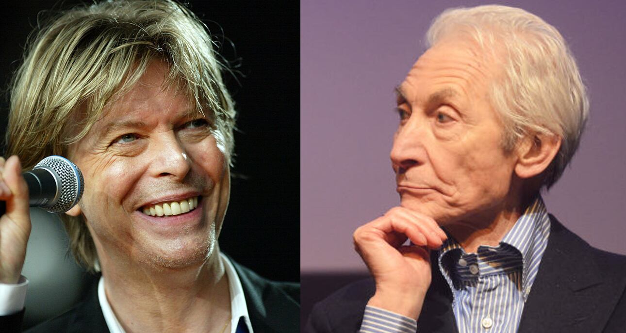 Charlie Watts y David Bowie | Getty Images