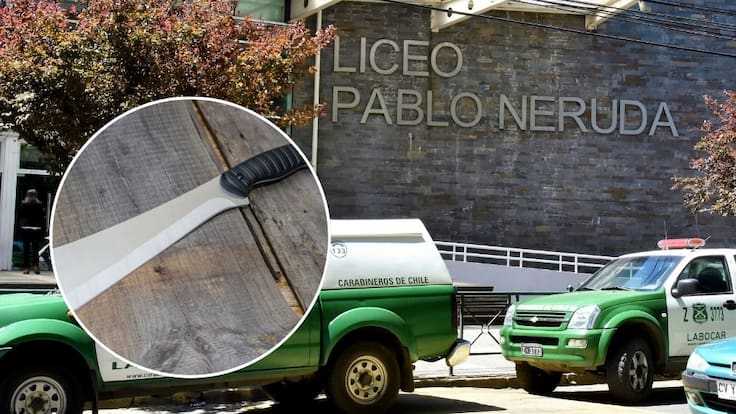 Violencia escolar en Chile: detienen a tres estudiantes que portaban machete en liceo de Temuco