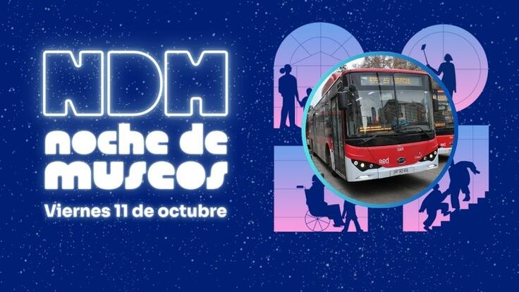 Noche de Museos 2025: anuncian recorrido especial de bus RED que conectará con espacios patrimoniales en Santiago