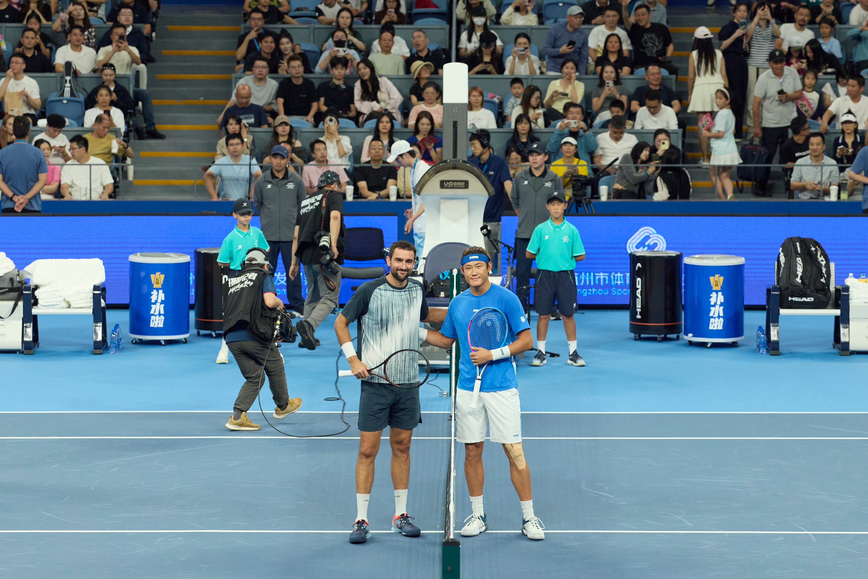 Marin Cilic vs Zhang Zhizhen / Getty Images