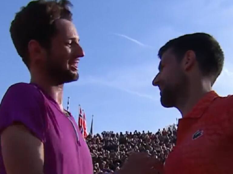 La tremenda celebración de tenista ruso luego de forzar un set al tie break ante Novak Djokovic en Montecarlo