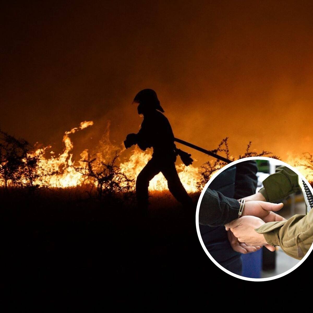 Detienen a tres hombres por iniciar incendios forestales en distintos puntos de la región de Ñuble