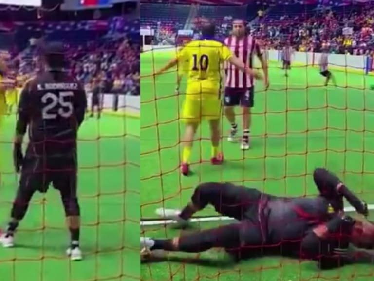 Ídolo del fútbol mexicano se descontrola y golpea en la cara al portero rival en duelo de leyendas