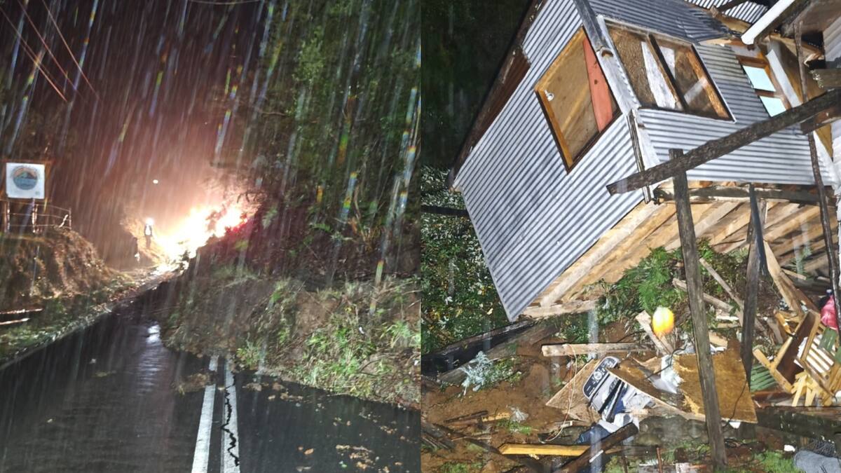 Temporal en el sur de Chile genera tres remociones en masa en la comuna de Chaitén