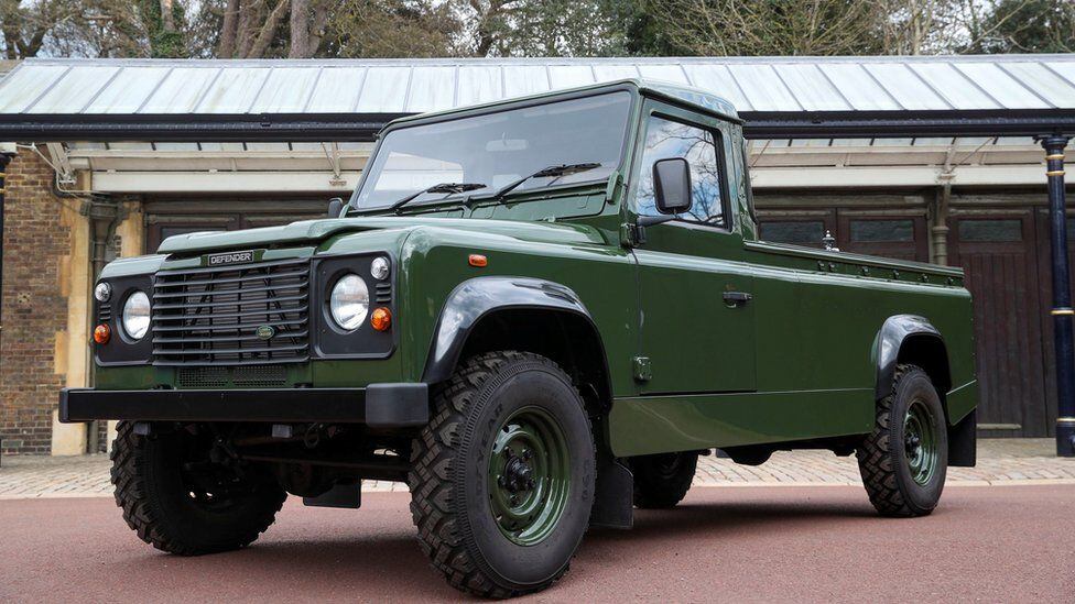 El Land Rover que diseñó el propio Felipe para llevar su ataúd. Foto: BBC