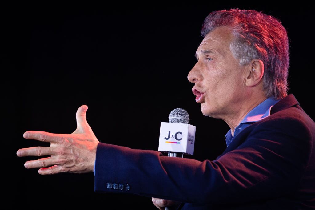Macri durante la campaña electoral