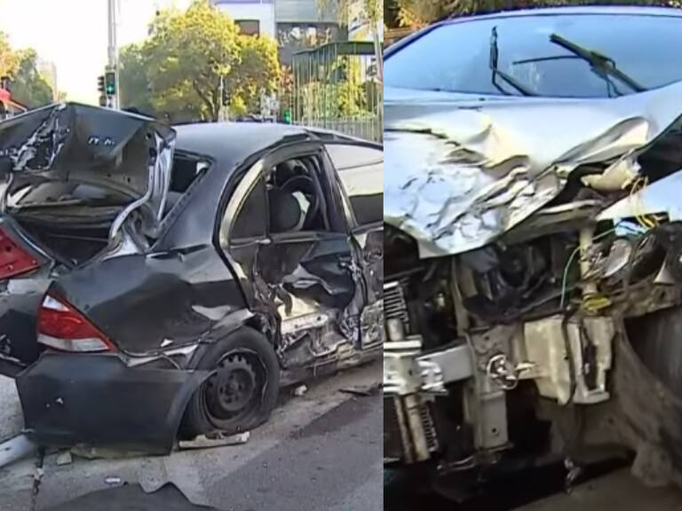 Provocó un choque múltiple y huyó en Uber: registran violento accidente en Estación Central